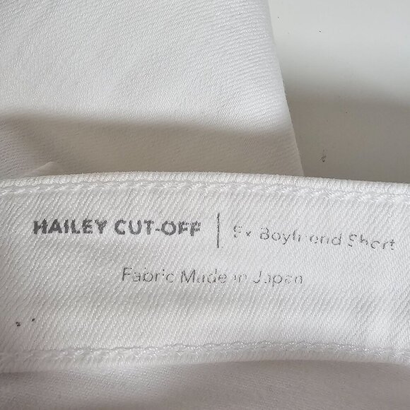 Adriano Goldschmied Hailey Cut Off Ex Boyfriend 3" Inseam Shorts Denim White 30R - Picture 7 of 15